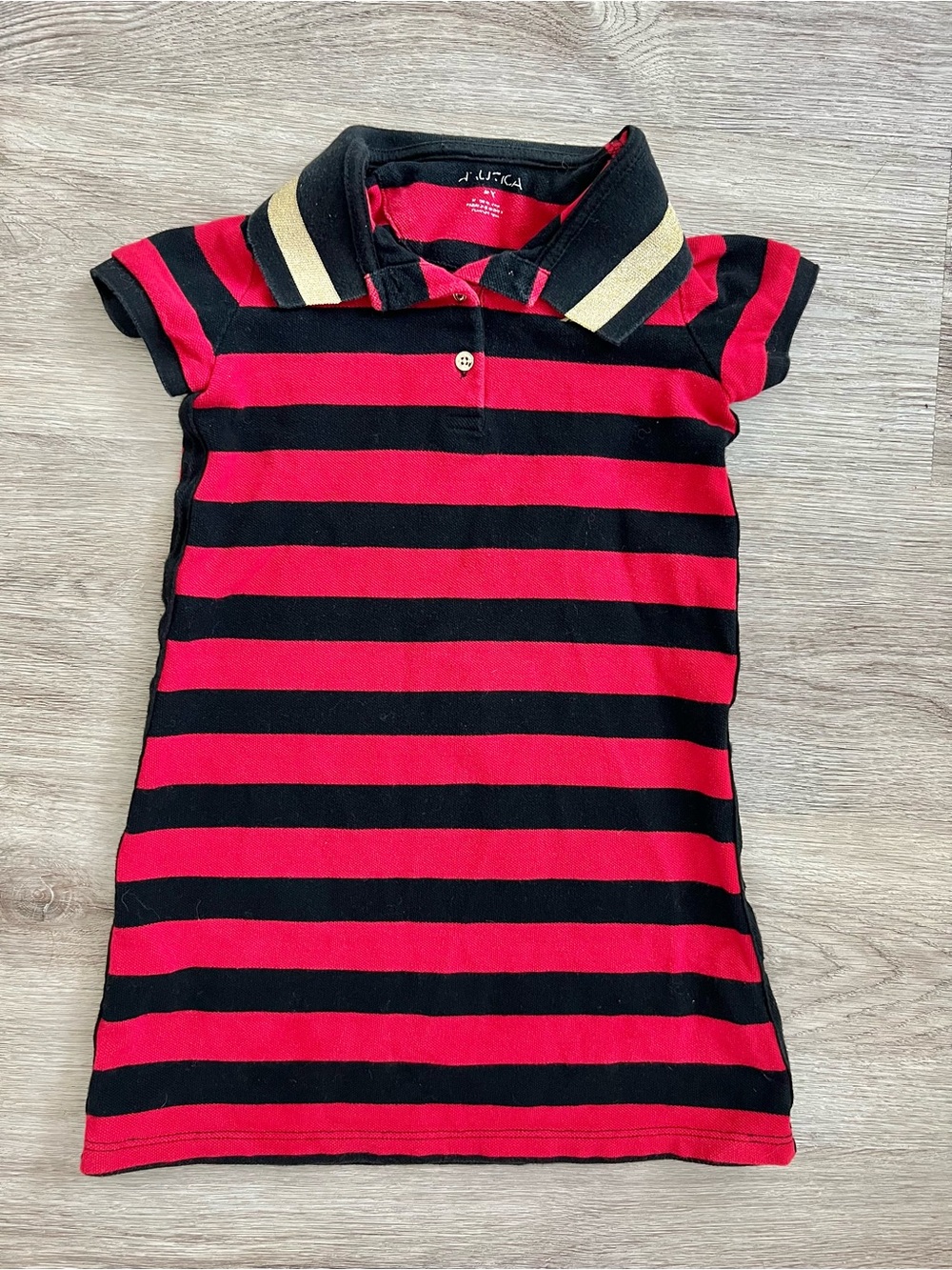 Nautical Girls 6X Preppy Nautical Stripes Polo Dress 100% Cotton